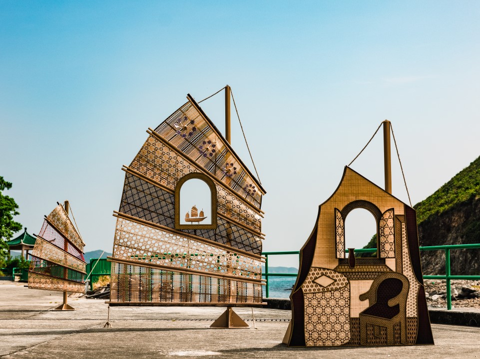 西貢海藝術節展品——結合十數種竹編工藝的大型藝術裝置《帆》